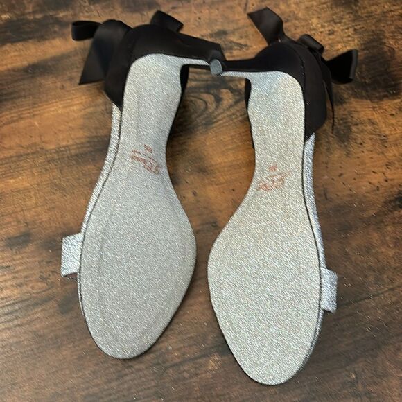 J. Crew d'Orsay sandals in silk  and glitter Size 9.5 New No Box - Picture 8 of 9